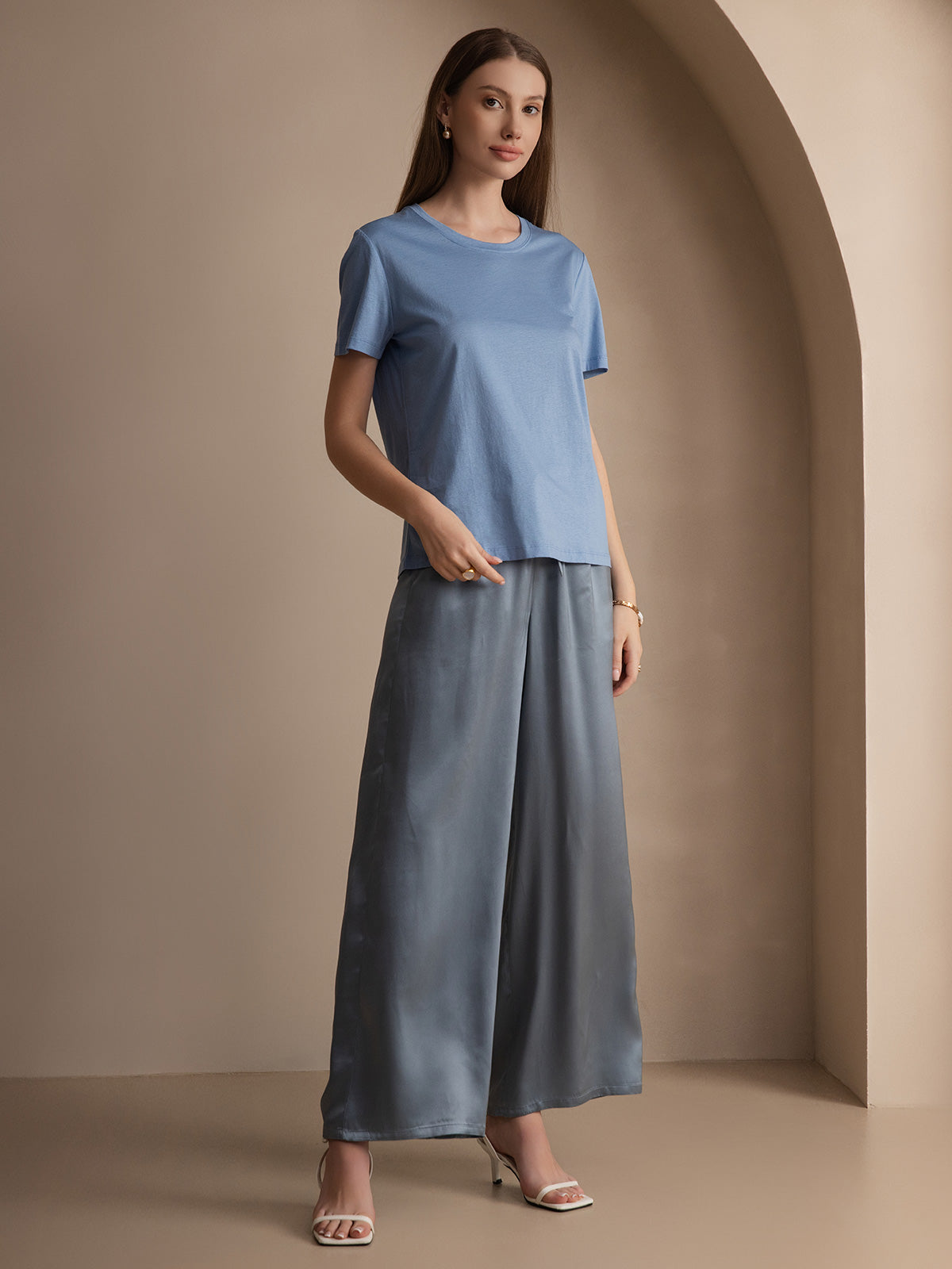 Reyanna™ | Silkestrikad Rundhals T-shirt
