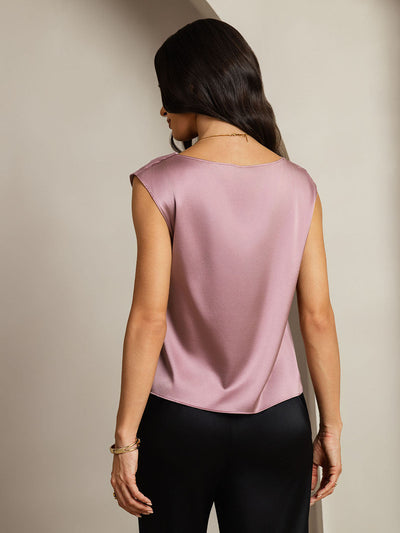 Reyanna™ | Silke Kappärmad Krage Tanktop/Blus