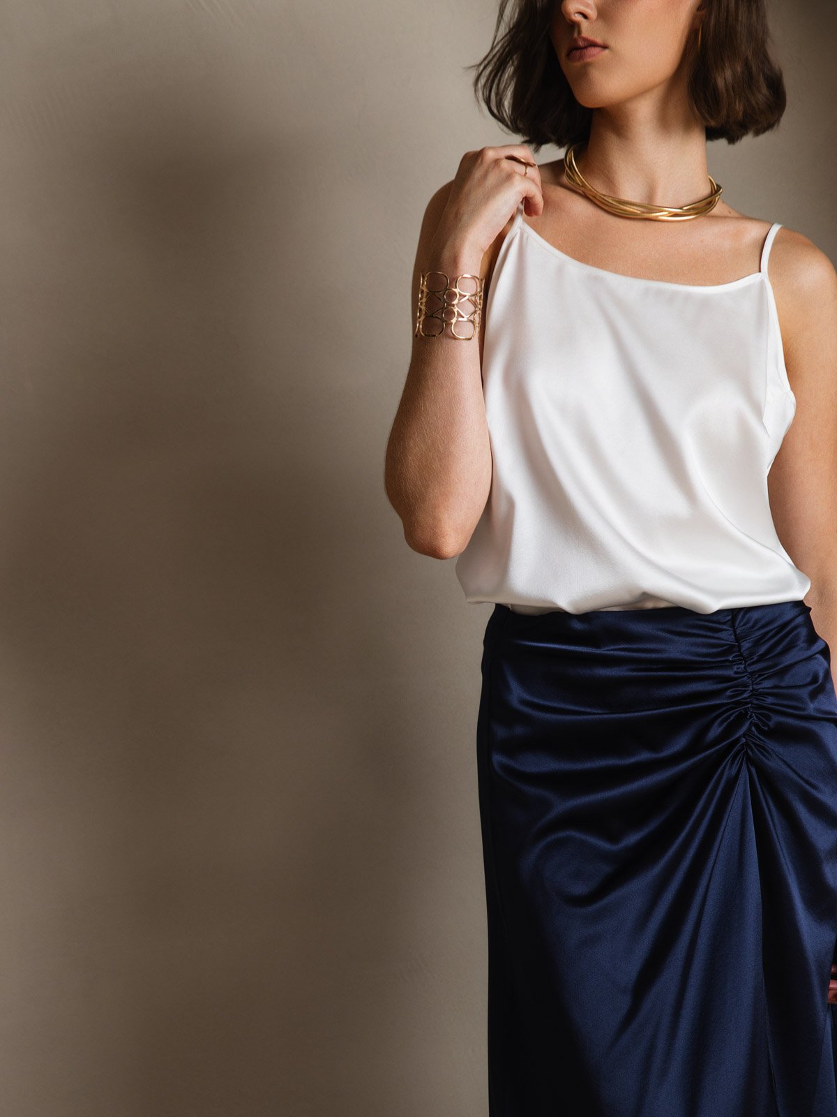 Reyanna™ | Silkes Avslappnad Spaghettiband Camisole-linne
