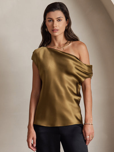 Reyanna™ | Silke Chic En-Skulder Blus