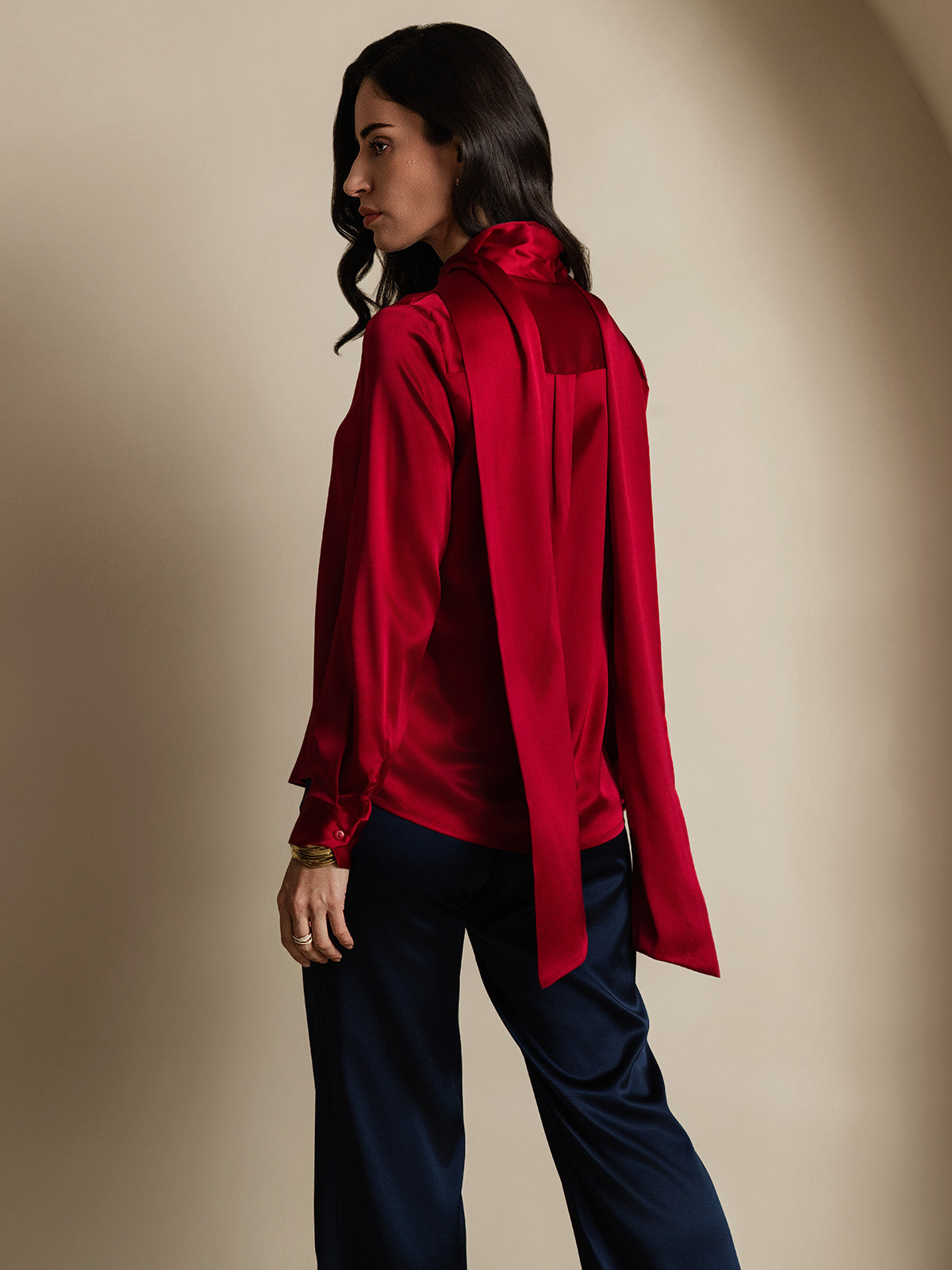 Reyanna™ | Sidenmode Slipskrage Skjorta