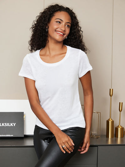 Reyanna™ | Silke Stickad Rundhals T-shirt