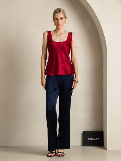 Reyanna™ | Silke U-ringad Axelbands Camiseta Top