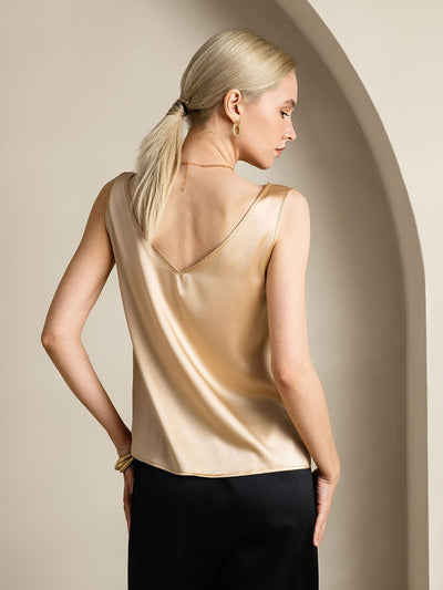 Reyanna™ | Silke V-ringning Tirantes Camiseta Top