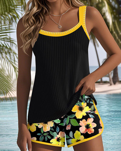 Tankini Strandbyxor Tvådelad