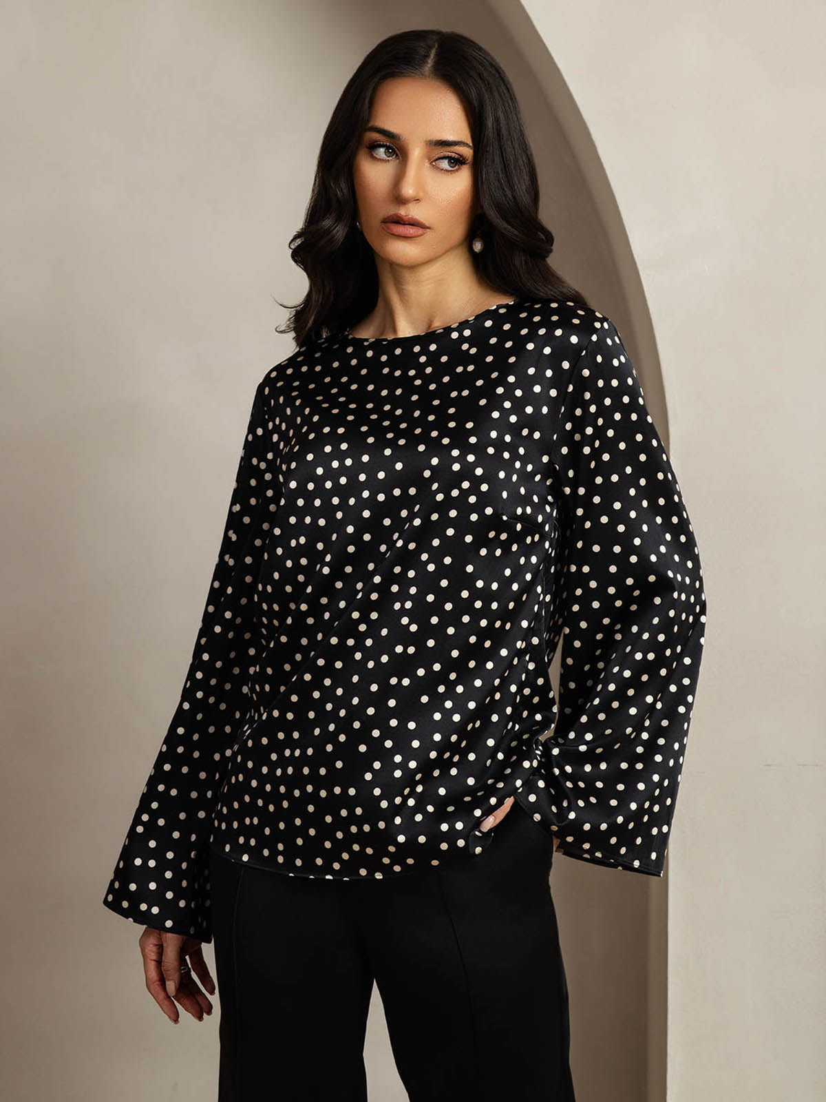 Reyanna™ | Silke Långärmad Blus