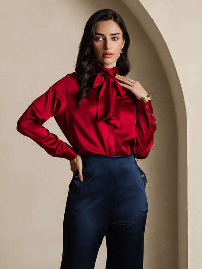 Reyanna™ | Sidenmode Slipskrage Skjorta