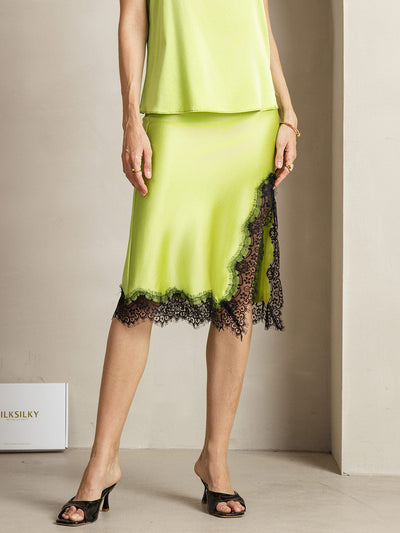 Reyanna™ | Silke Spetsdetaljer Slits Damkjol
