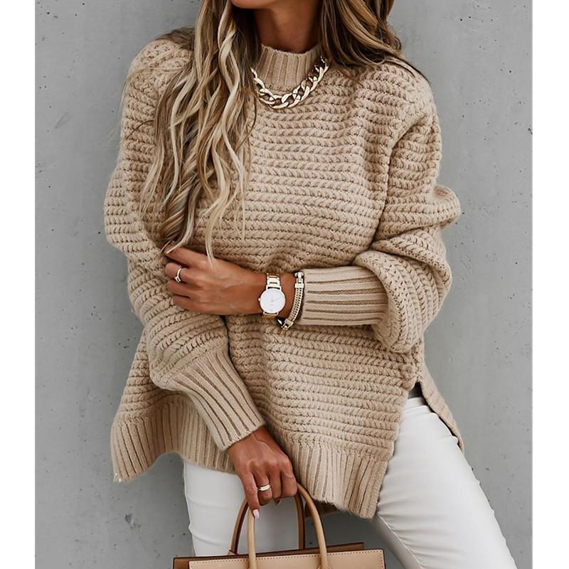 Reyanna™ | Side Split Knitted  Sweater Top