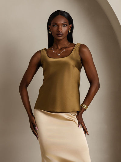 Reyanna™ | Silke U-ringad Axelbands Camiseta Top