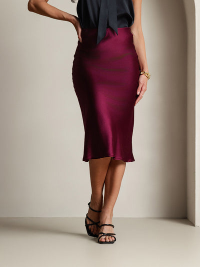 Reyanna™ | Elegant Basik Kjol i Ren Silke