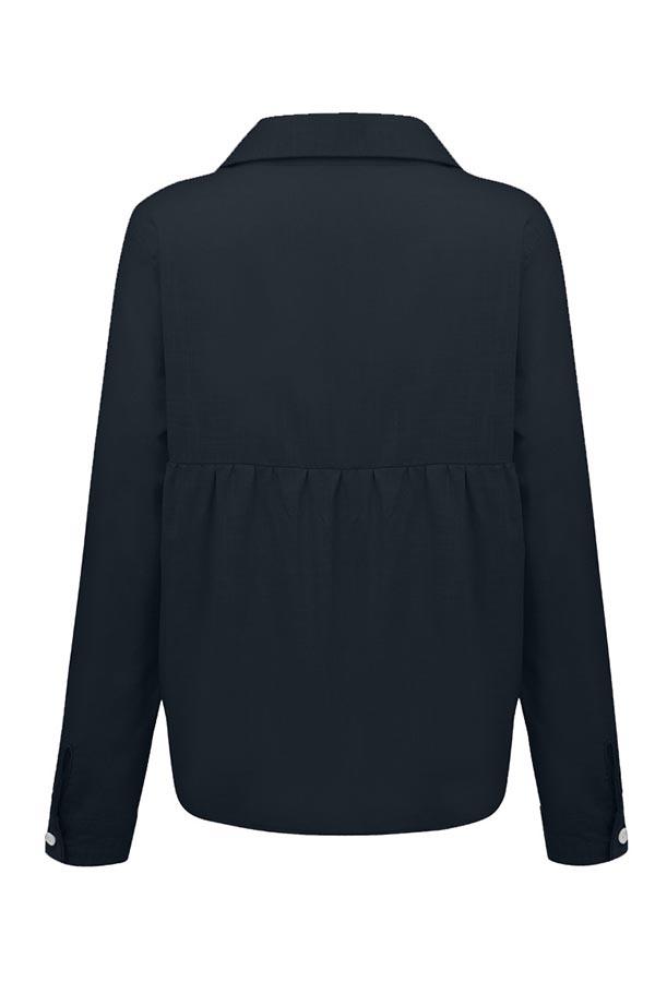 Reyanna™ | Casual Solid Button Shirt Collar Blouse