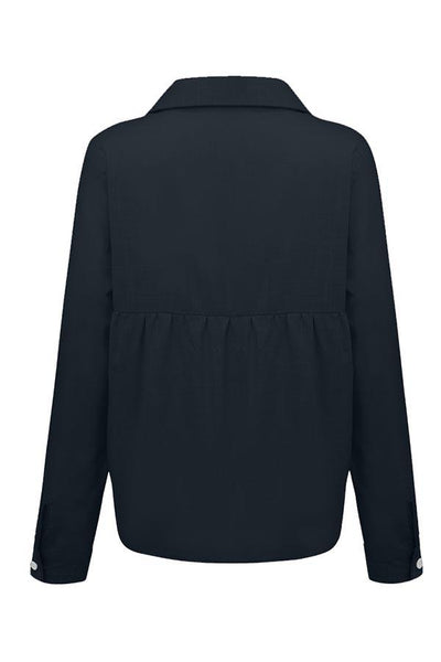 Reyanna™ | Casual Solid Button Shirt Collar Blouse