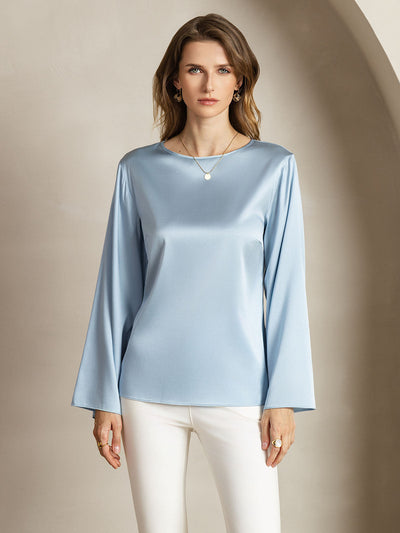 Reyanna™ | Silke Avslappnad Långärmad Blus