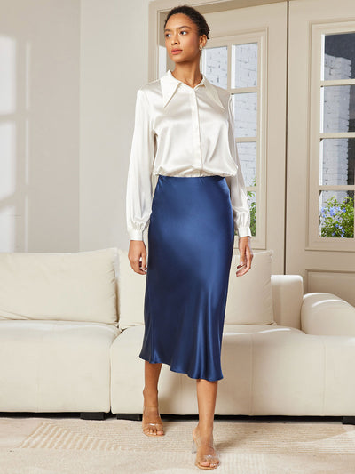 Reyanna™ | Rent Silke Klassisk Elegant Damkjol