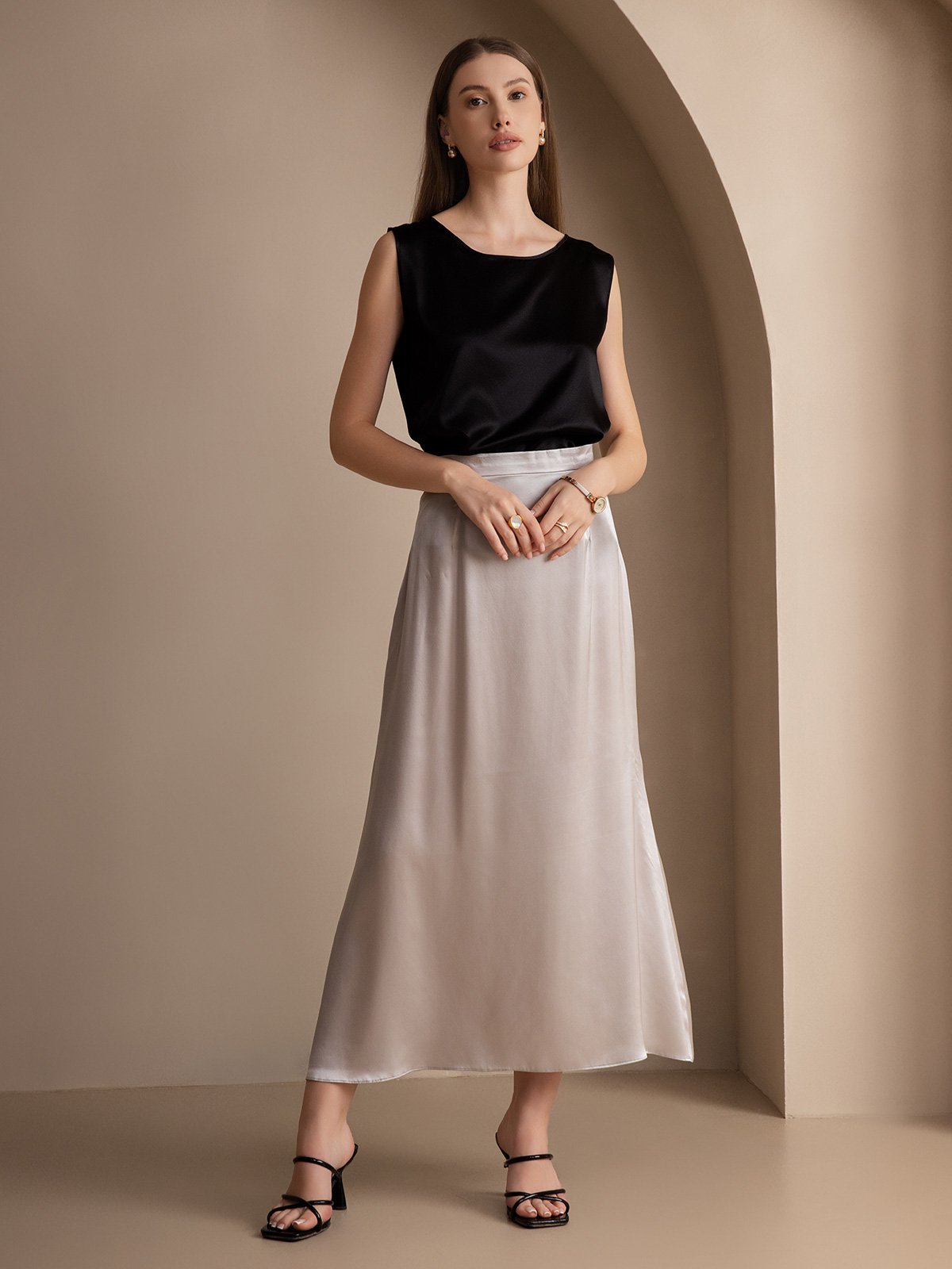 Reyanna™ | Silke Rund Hals Linne