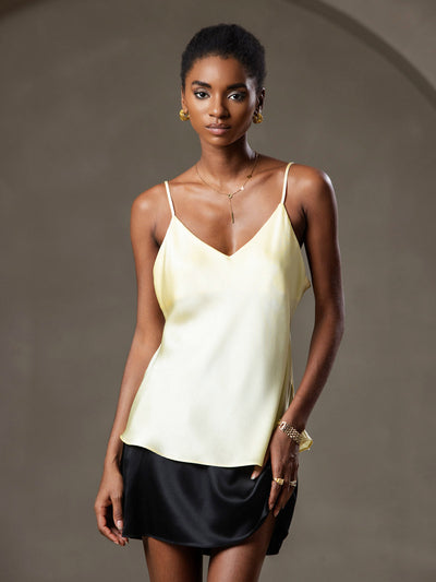 Reyanna™ | V-ringning Ren Silke Spaghettiband Camisole-linne