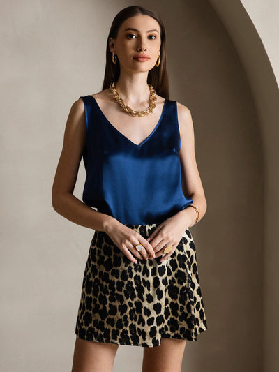 Reyanna™ | Silke V-ringning Tirantes Camiseta Top