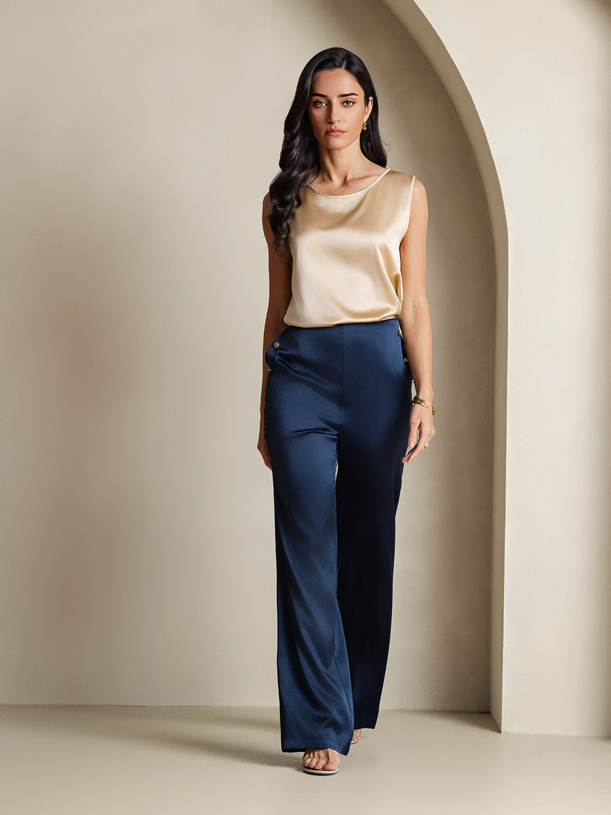 Reyanna™ | Silke Rund Hals Linne