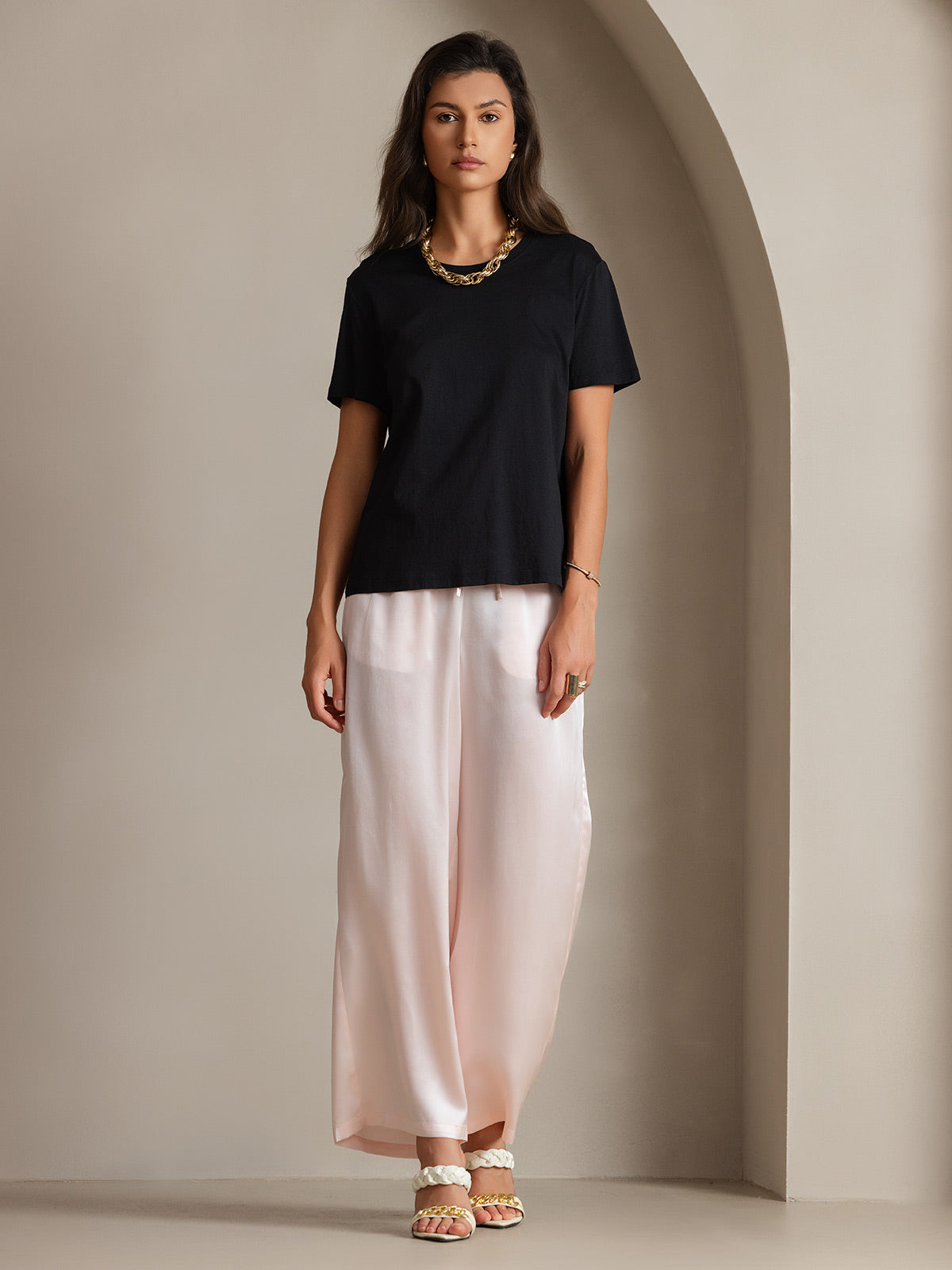 Reyanna™ | Silkestrikad Rundhals T-shirt