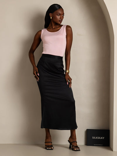 Reyanna™ | Sidenstickad Lounge Rund Halsringning Tank Top