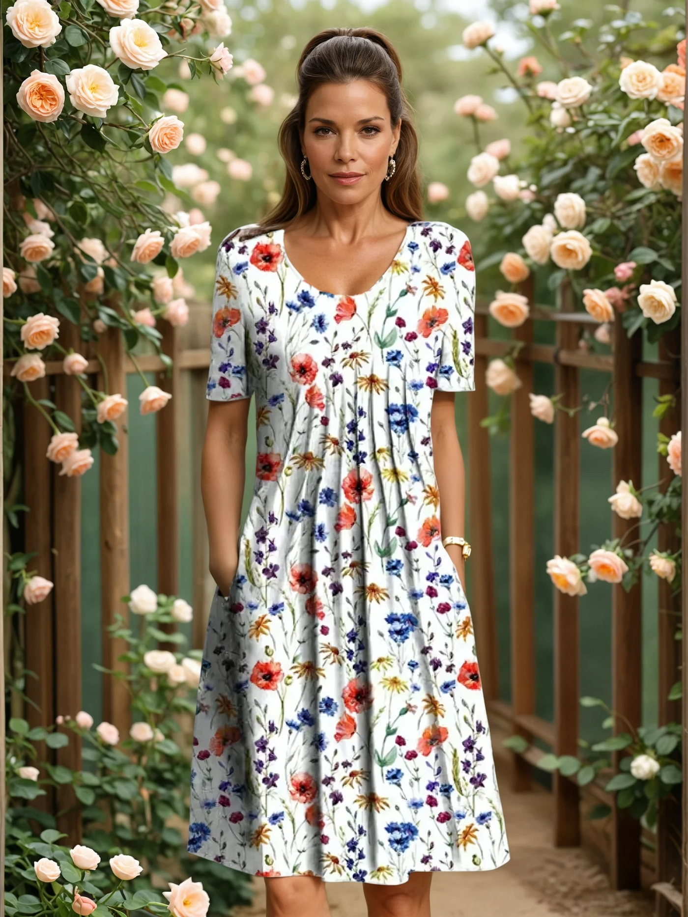 Reyanna |Marga | Elegant klänning med magtäckning