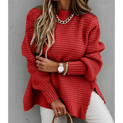 Reyanna™ | Side Split Knitted  Sweater Top
