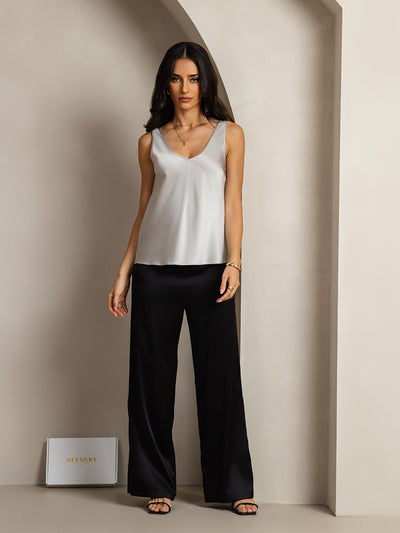 Reyanna™ | Silke V-ringning Tirantes Camiseta Top