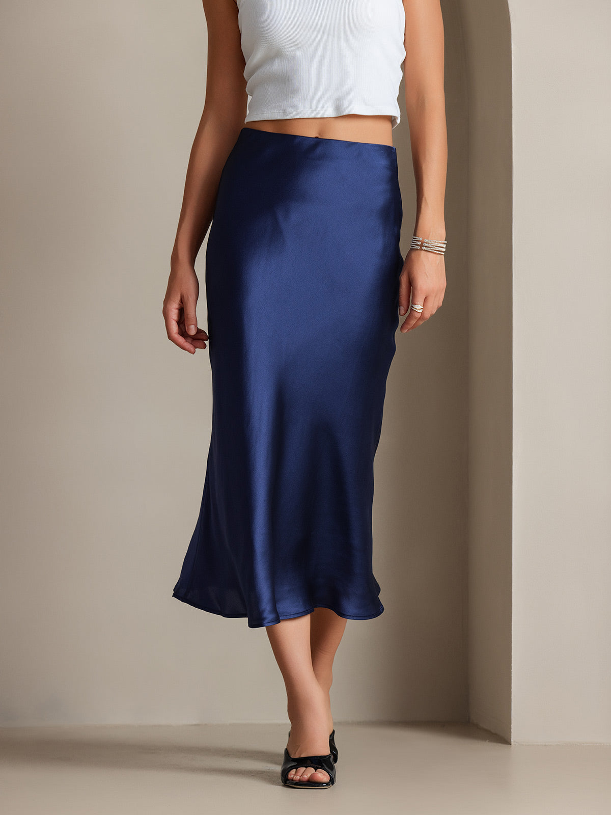 Reyanna™ | Elegant Basik Kjol i Ren Silke