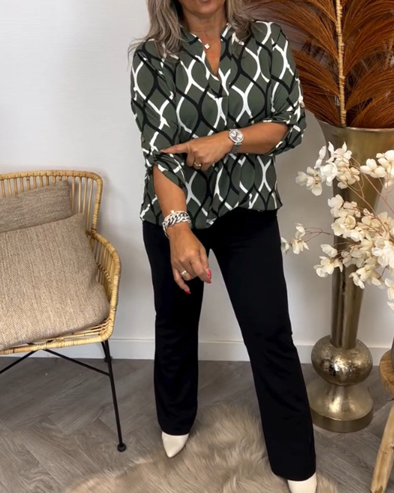 Reyanna |Matilda | Ledig Blus med Långa Ärm­ar