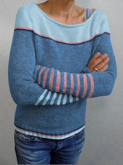 Reyanna |Elly | Elegant cashmere randig tröja