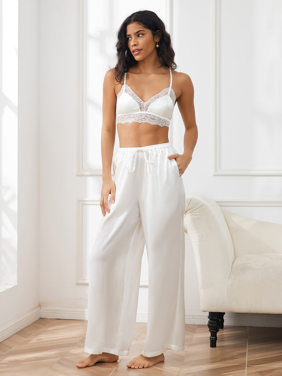 Reyanna™ | Rent Silke Casual Byxor