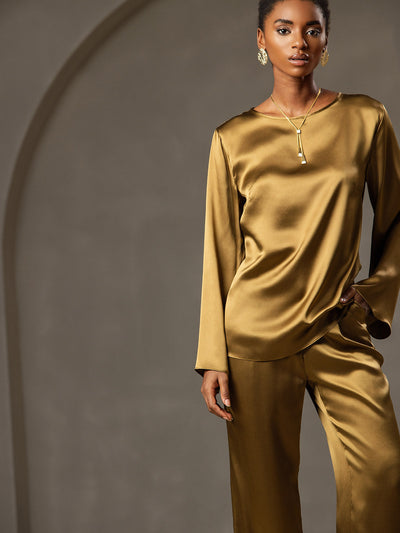 Reyanna™ | Silke Långärmad Blus