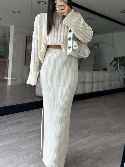 Reyanna™ | Fashionable Round Neck Hollow Sweater Top