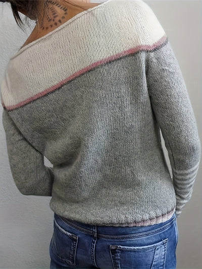 Reyanna |Elly | Elegant cashmere randig tröja