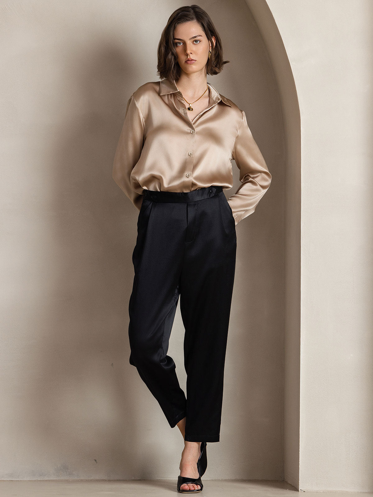 Reyanna™ | Basic Military Lapel Skjorta