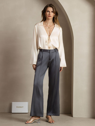 Reyanna™ | Silke Dambyxor Raka Och Med Sidofickor Design