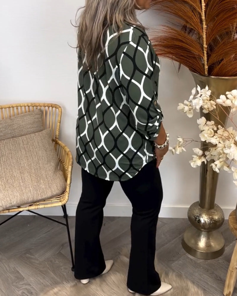 Reyanna |Matilda | Ledig Blus med Långa Ärm­ar