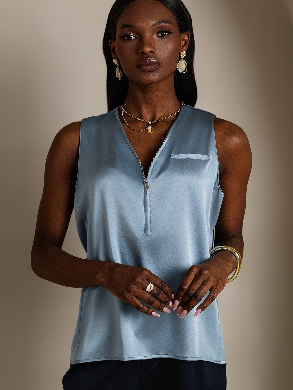 Reyanna™ | Silke Ärmlös V-hals Tanktop