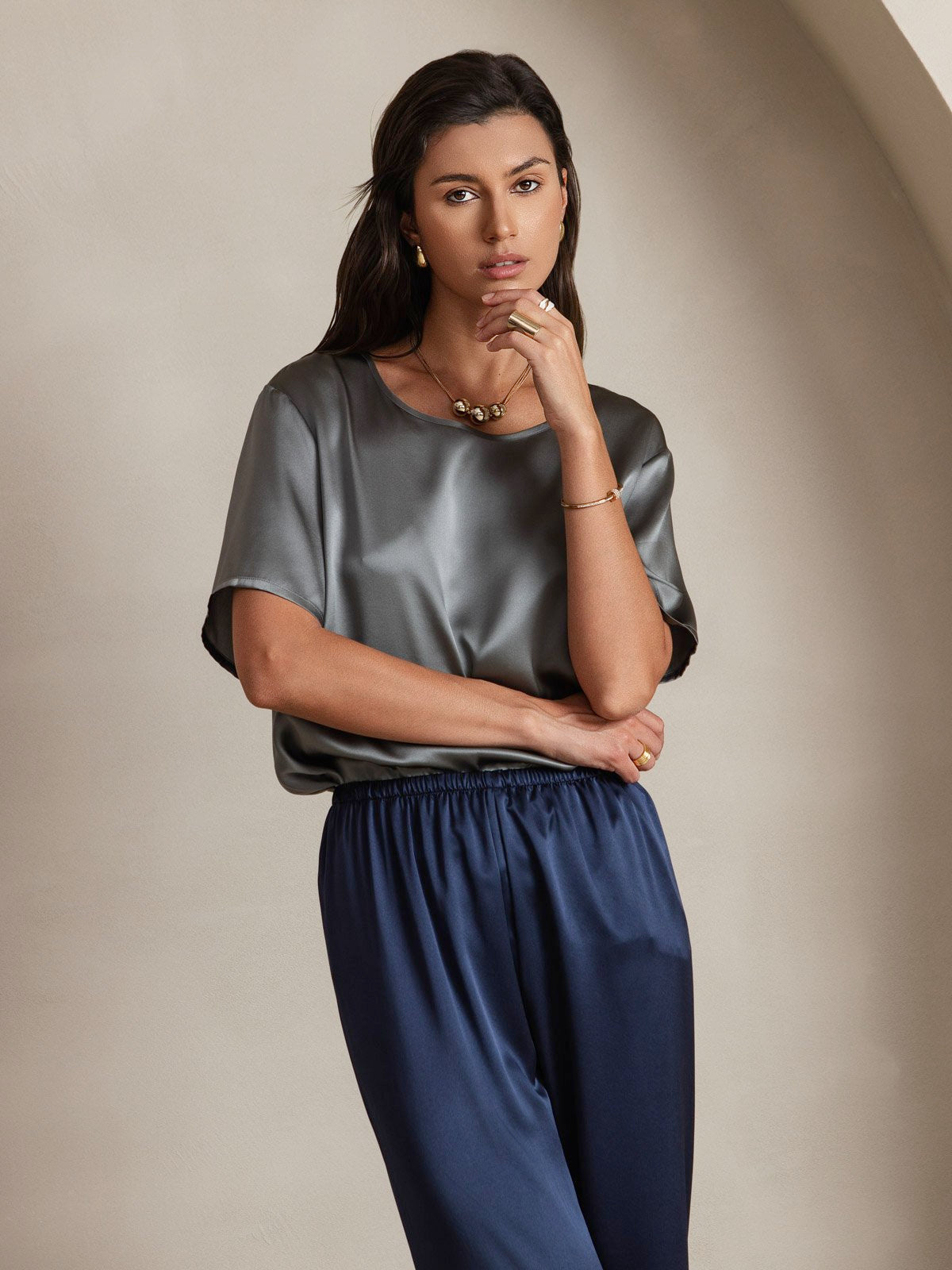Reyanna™ | Moderna Högmidjade Vida Benbyxor