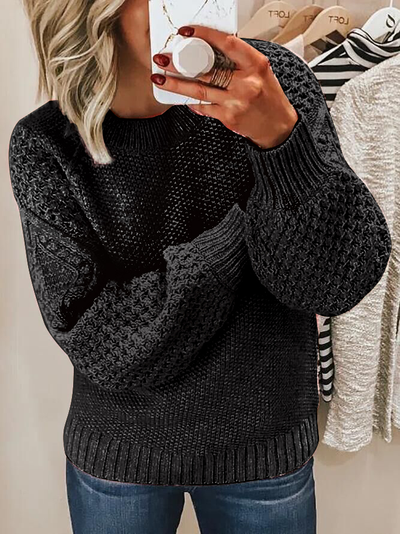 Reyanna™ | Crew Neck Jacquard Knit Sweater