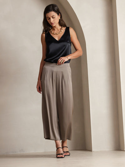 Reyanna™ | Silke V-ringning Tirantes Camiseta Top