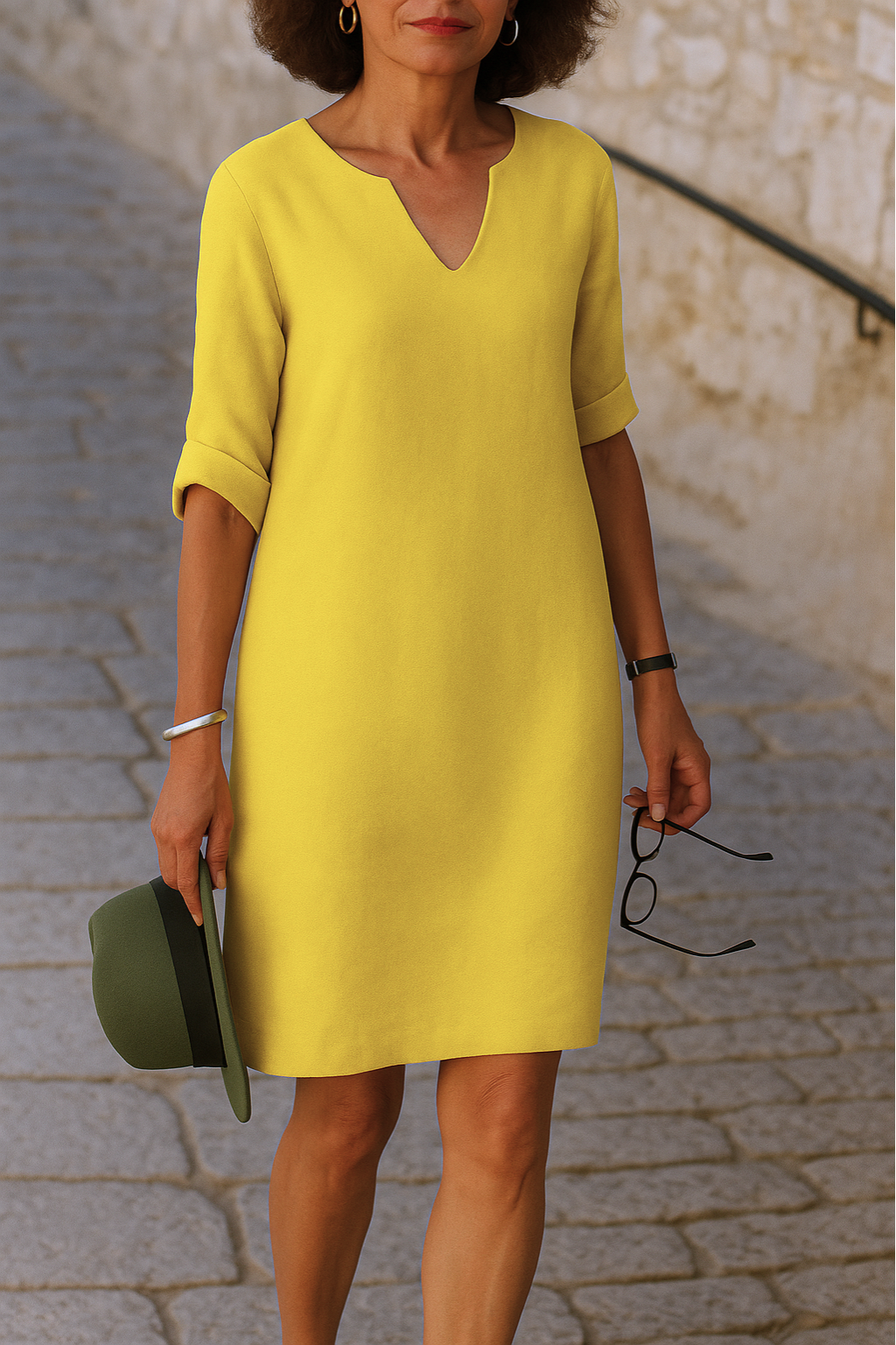 Reyanna |Ylva | Elegant klänning med V-ringning