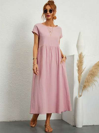 Reyanna |Isabella | Elegant klänning med rund hals