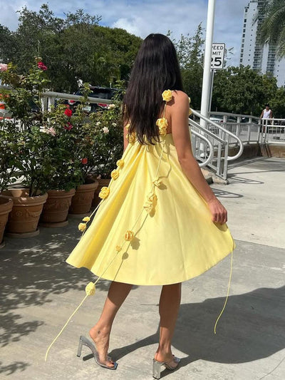 Reyanna™ | Chic floral suspender loose mini dress