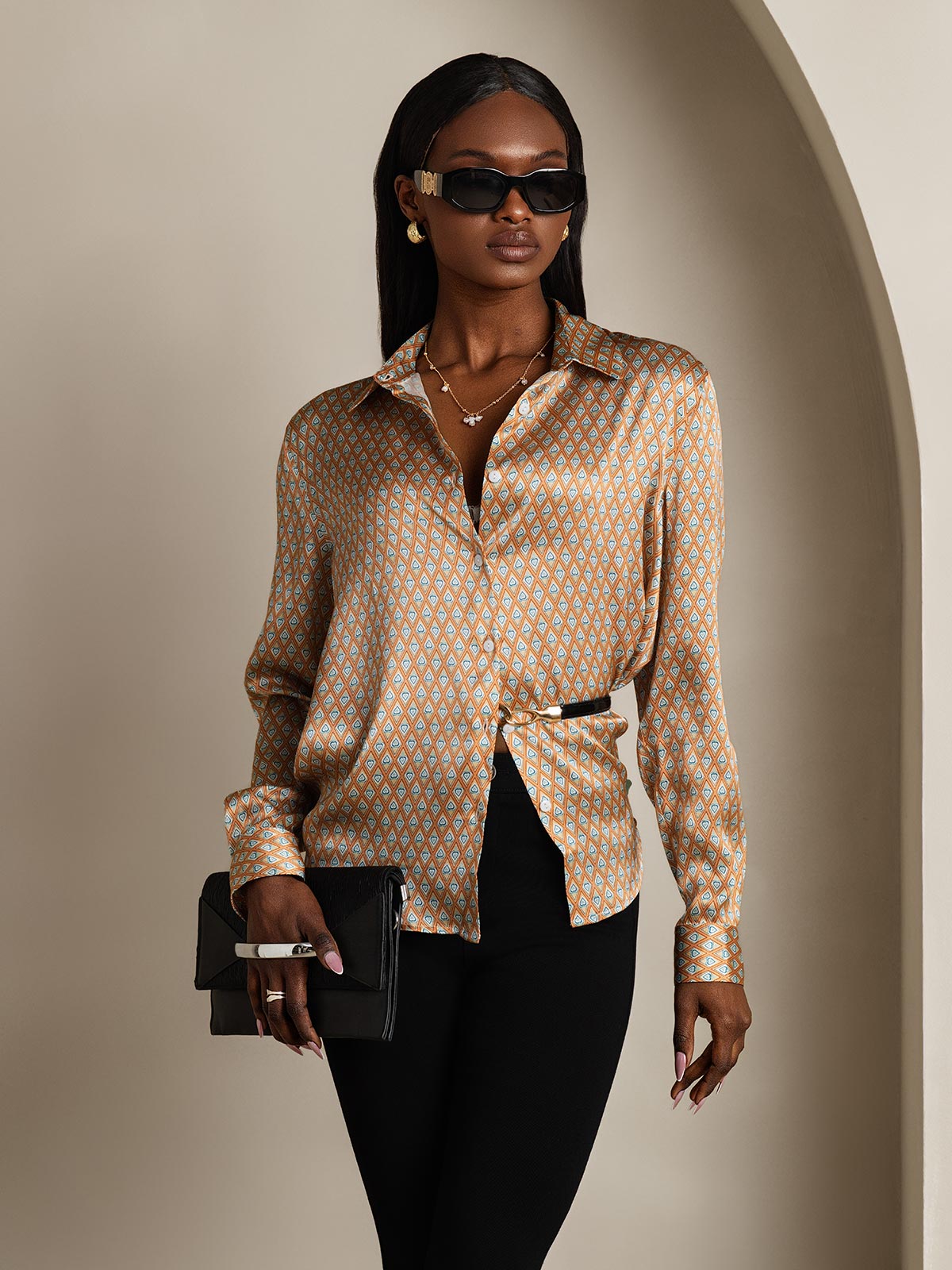 Reyanna™ | Basic Military Lapel Skjorta