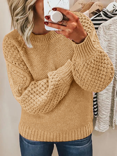 Reyanna™ | Crew Neck Jacquard Knit Sweater