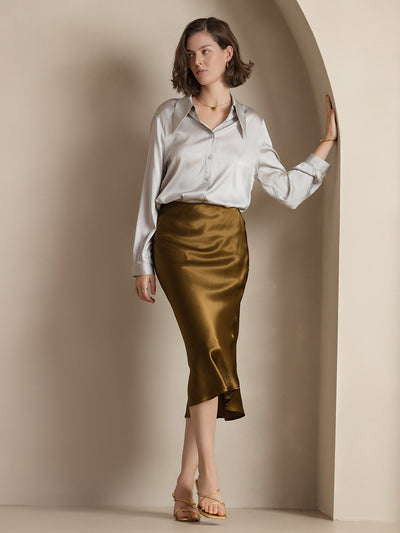 Reyanna™ | Elegant Basik Kjol i Ren Silke