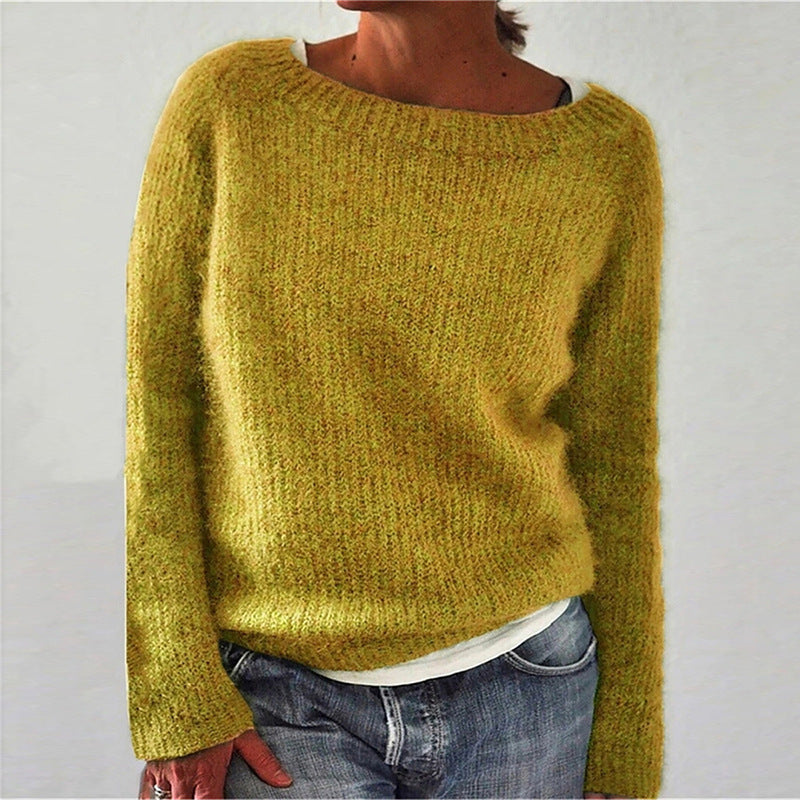 Reyanna™ | Casual Solid Color Soft Crew-neck Sweater