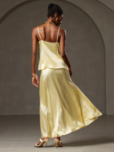 Reyanna™ | Silke Tunna Axelband Draperad Halsringning CamisoleTop